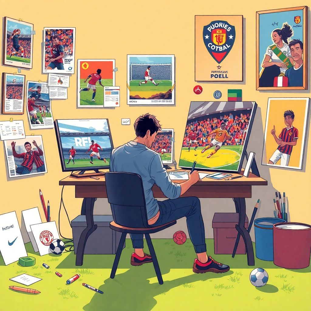 Футбол и искусство: как игра вдохновляет современные иллюстрации и графику