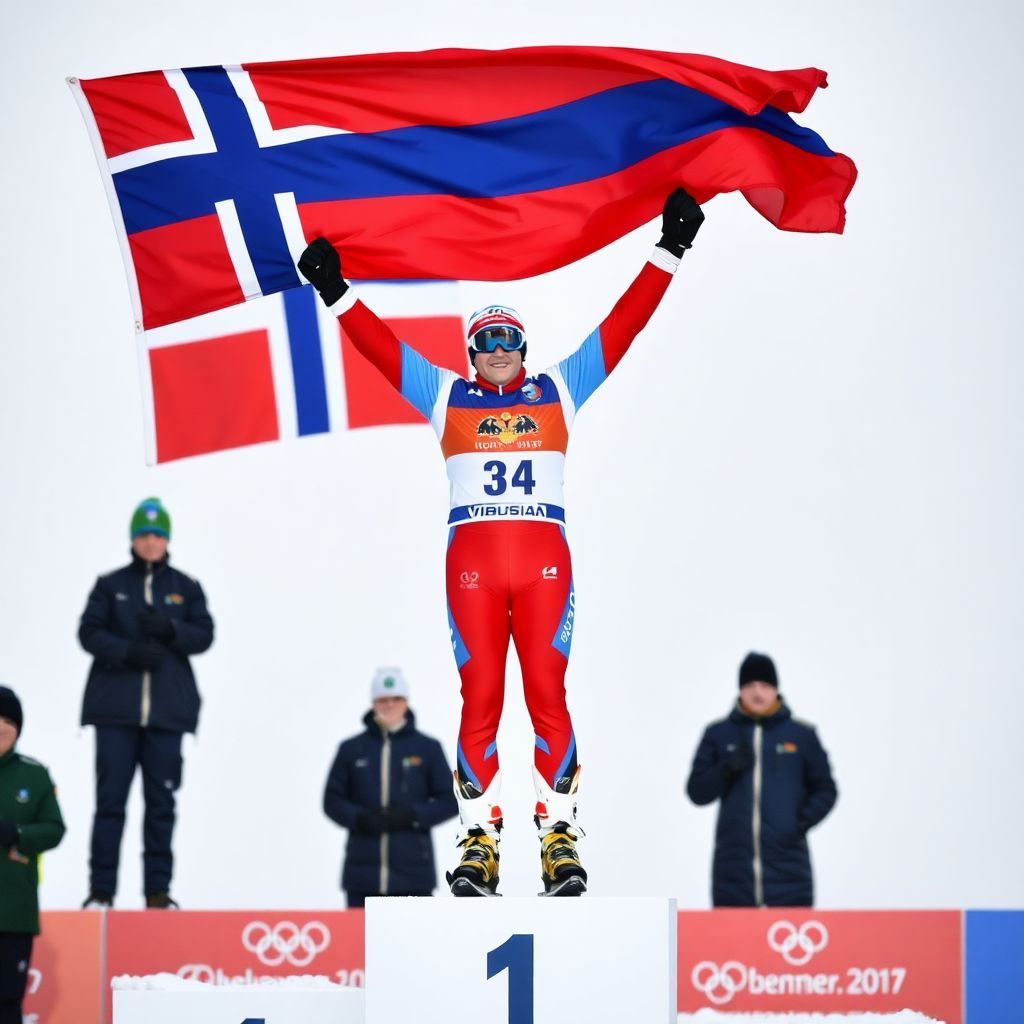 Коростелев взял золото на чемпионате мира и поднял российский флаг в Норвегии